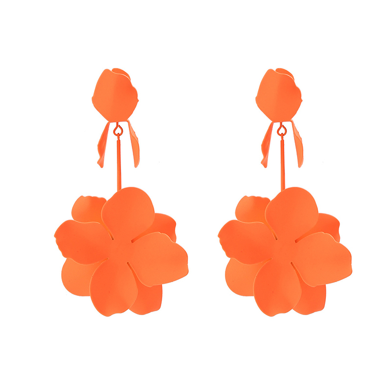 Dopamine Flower Retro Fashion Metal Stud Earrings-consonak