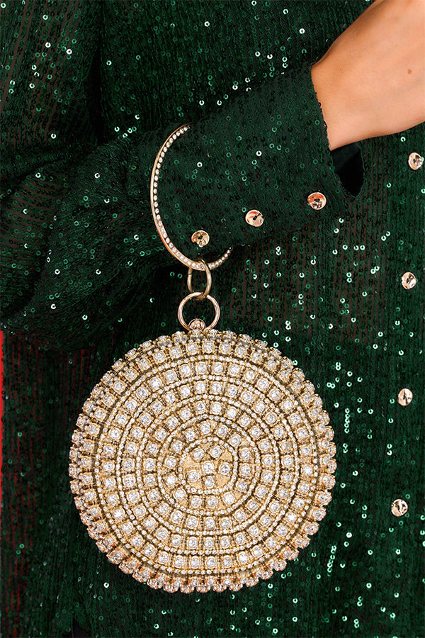 Distinctive Round Rhinestone Bag-consonak