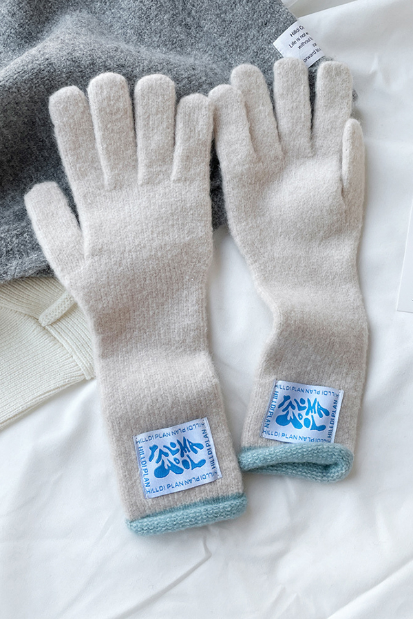 Solid Color Macaron Color Warm Knitted Touch Screen Gloves-consonak