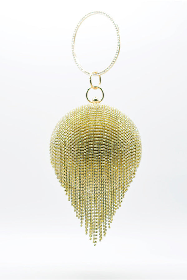 Fashionable Tassel Diamond Ball Evening Handbag-consonak