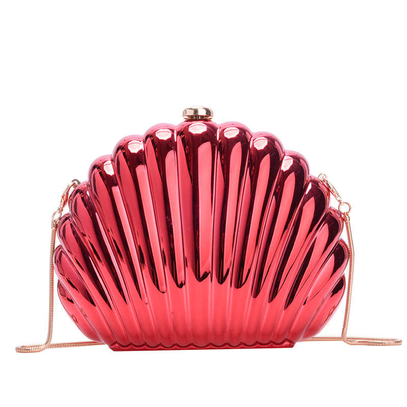 Fashionable and Elegant Chain Lock Shell Bag-consonak