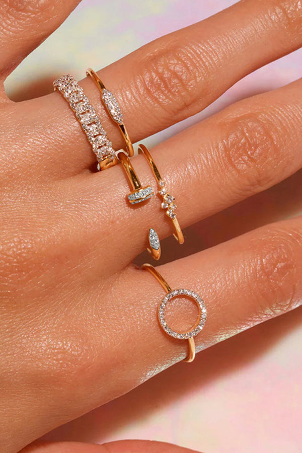 Simple Diamond Open Ring-consonak