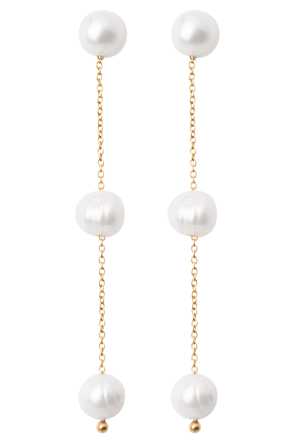 Pearl and Flower Earrings-Consonak