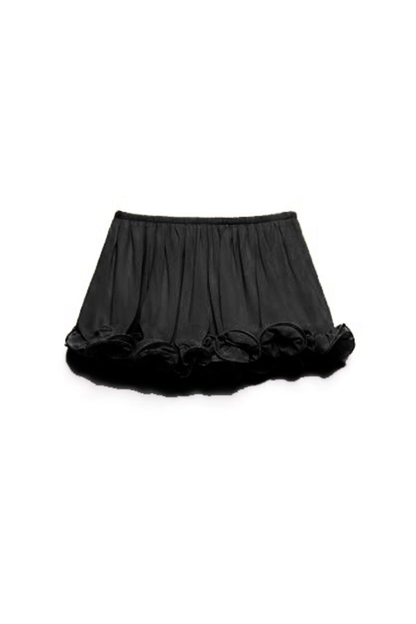 Romantic Drama Chiffon Wavy Ruffles Elastic Waist Loose Shorts-consonak