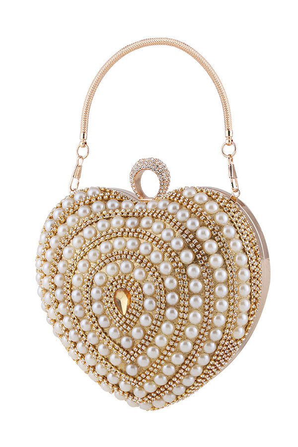 Banquet Fashionable Diamond-encrusted Pearl Versatile Handbag-consonak