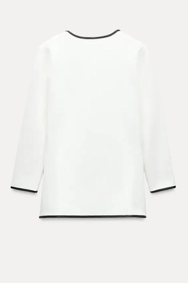 Take My Chances Contrast Trim Gold Button Long Sleeve Loose Jacket-consonak