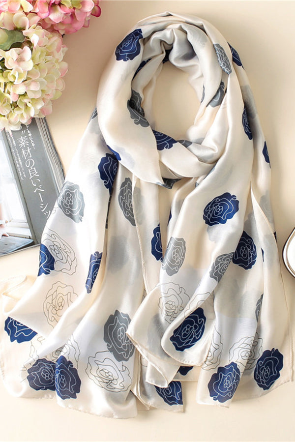 Rose Print Beach Sunscreen Scarf-consonak