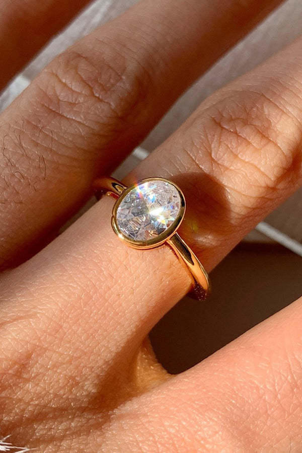 Elegant Silver-plated Diamond Open Ring-consonak