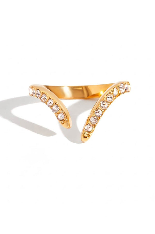 Western-style Affordable Luxury Geometric White Diamond Ring-Consonak