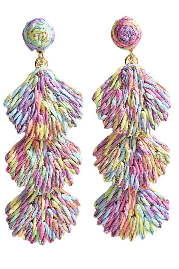 Bohemian Style Woven Seashell Vacation Earrings