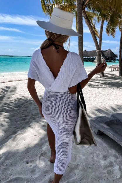 Sailing The Sea Knitted Cover Up Dress-consonak