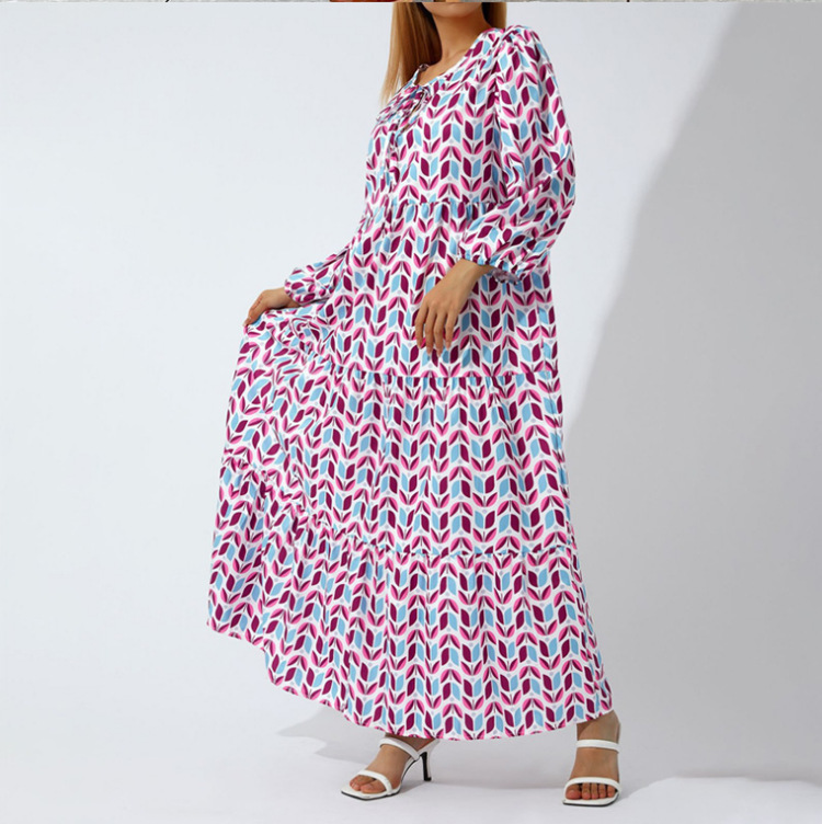 Women's fashionable street picnic bubble sleeve layered elegant party MIDI dress | Consonak
