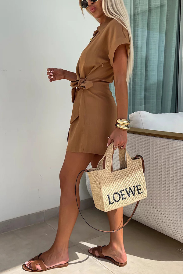 Women's new lace-up street lapel jumpsuit INS casual loose holiday jumpsuit | Consonak