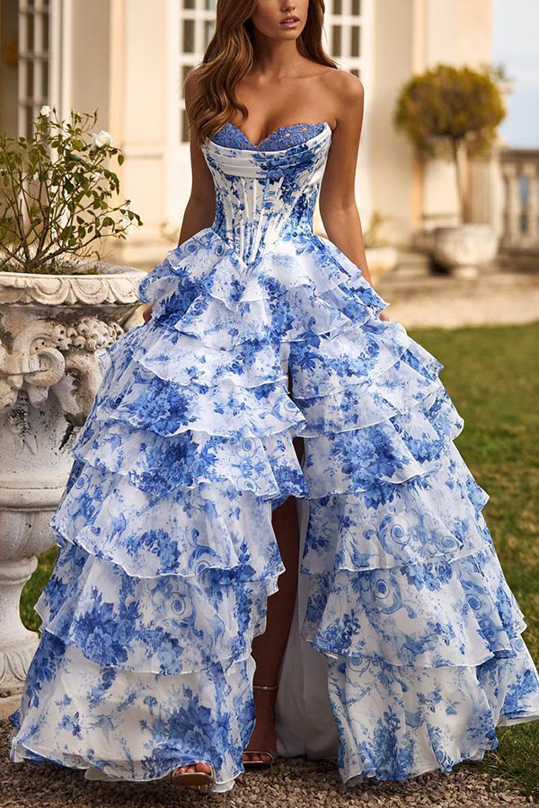 Sherri Hill Prom&Beyond And The Prom Store Perfect Instant Flower Off Shoulder Ruffle Dress-consonak
