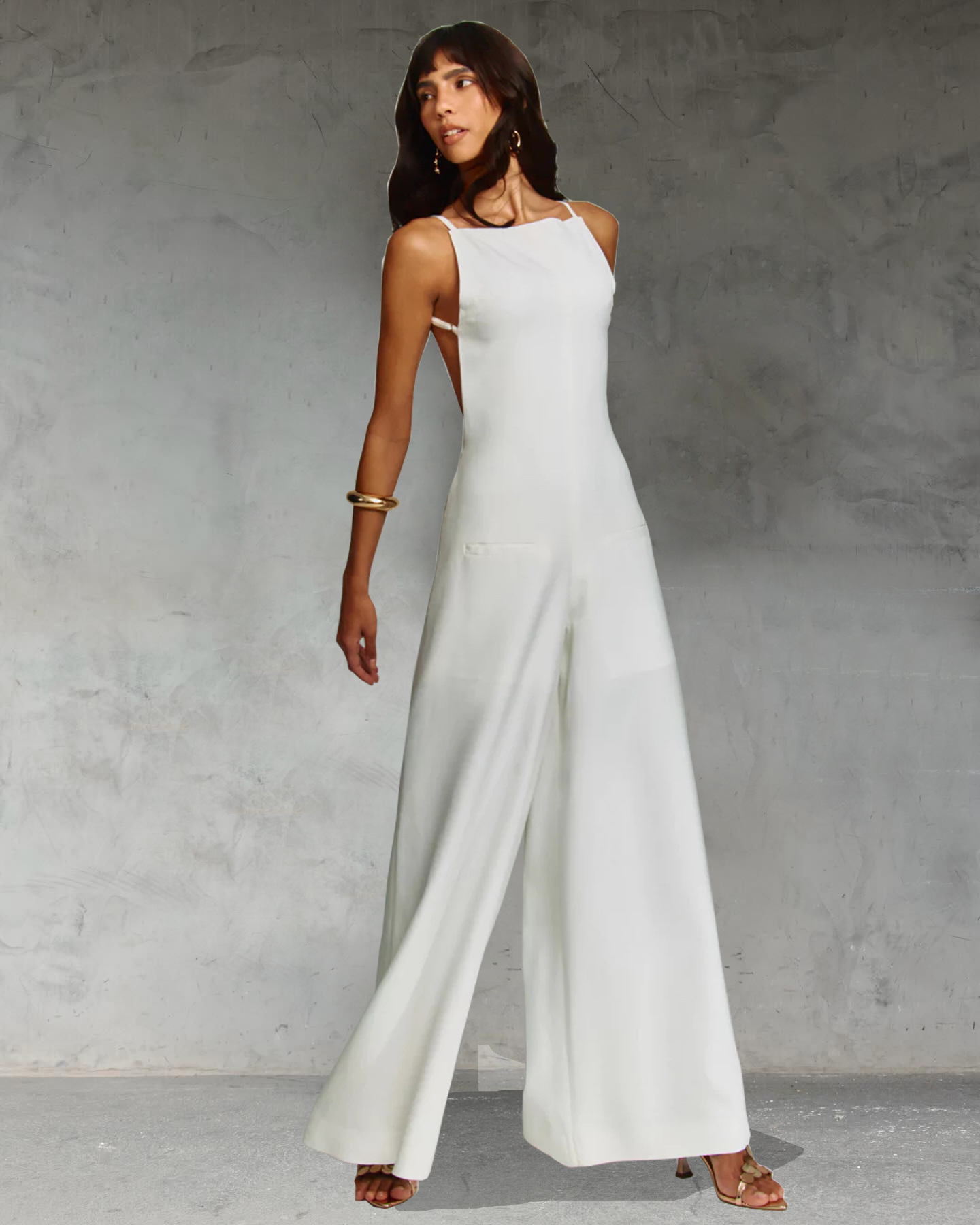 Kelso Linen Blend Square Neck Pocketed Backless Wide Leg Jumpsuit-consonak