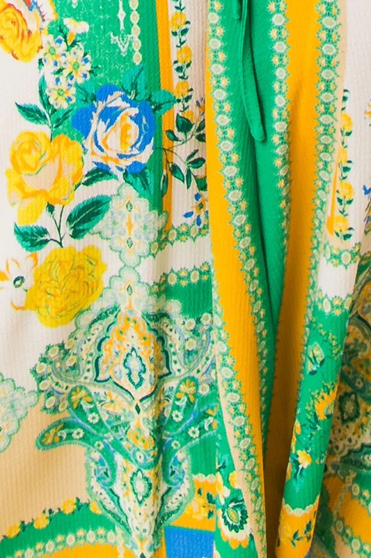 Ladies Strapless V-neck Women's Beach Halter Backless Printed Fairy Long Temperament Dresses Swing Dresses-consonak