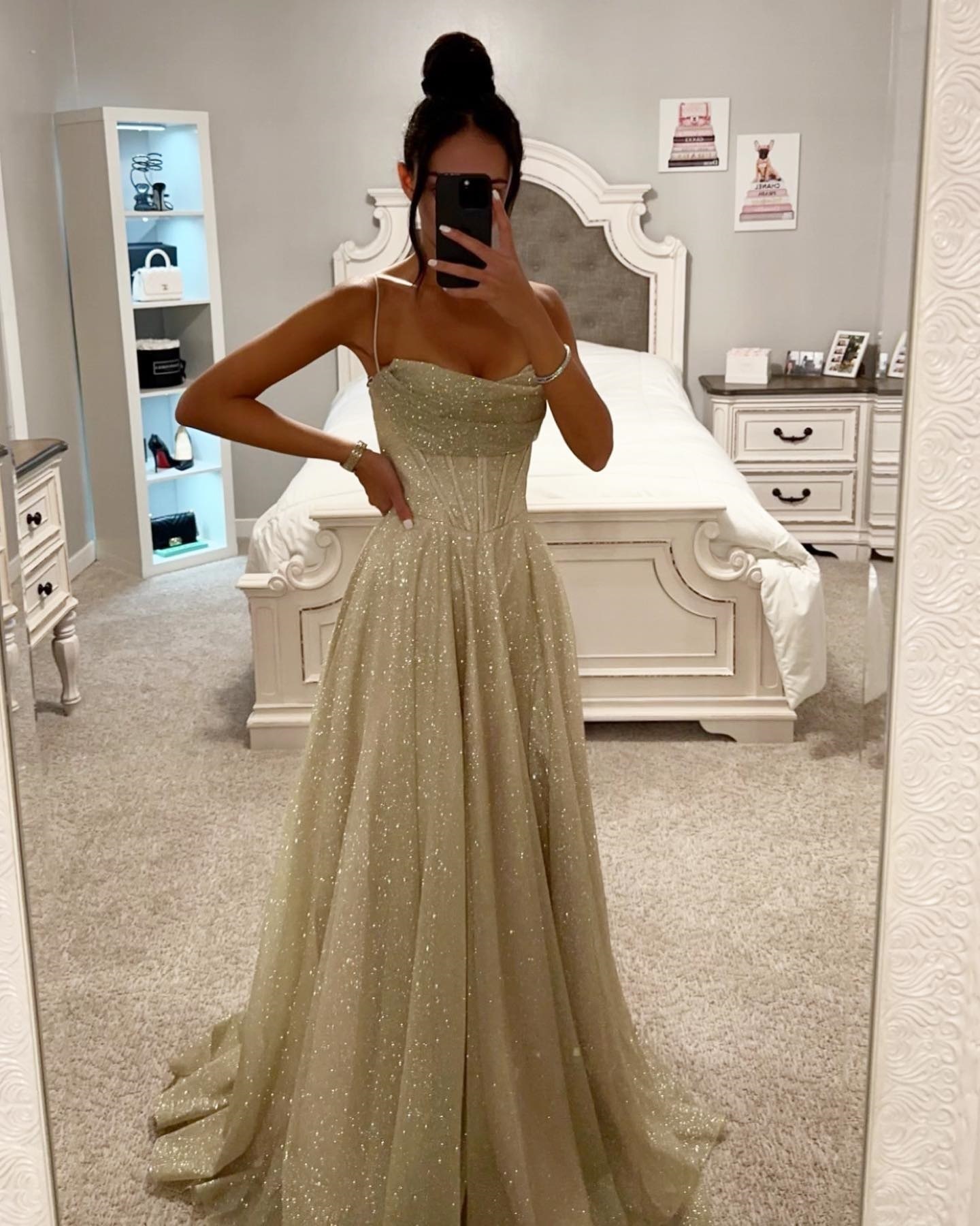 Ladies' new hot stamping camisole dress with a large swing for casual and fashionable parties-consonak