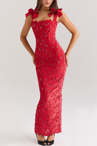 Consonak women's backless slim fit floral long dress