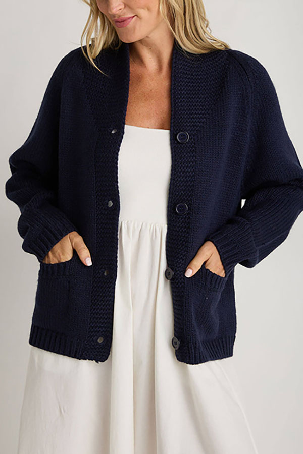 Fashion Lobster Pattern Casual Long Sleeve Knit Cardigan-consonak
