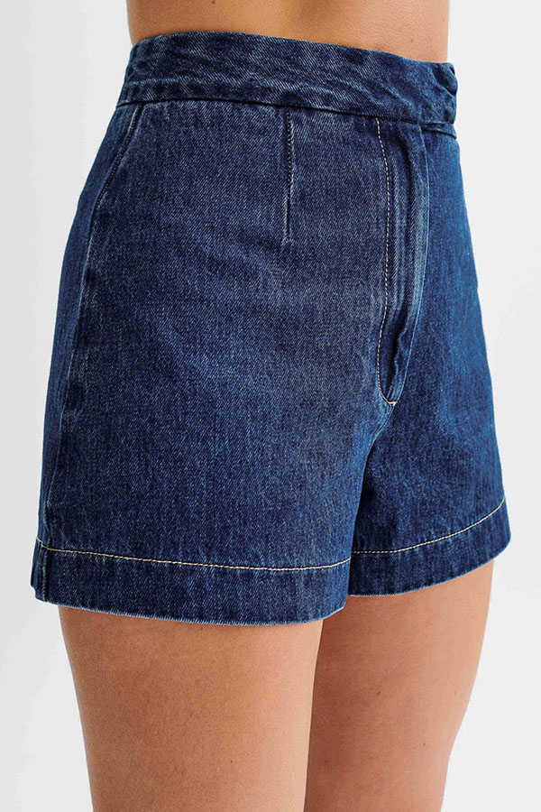 Abel Denim High Waist Relaxed Fit Shorts-consonak