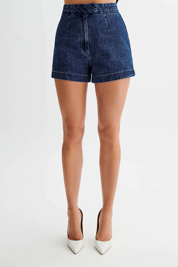 Abel Denim High Waist Relaxed Fit Shorts-consonak
