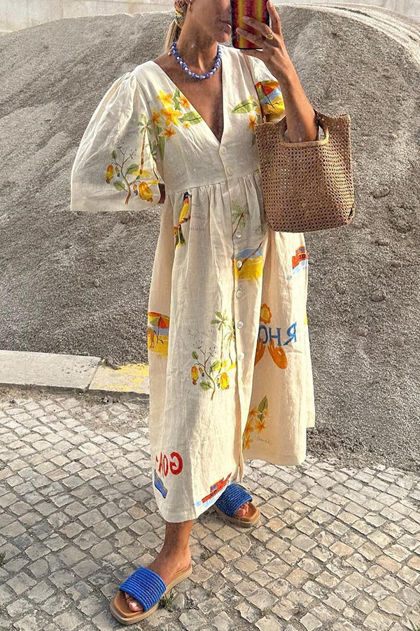 Fashionable Parisian Maelien - Summer floral dress