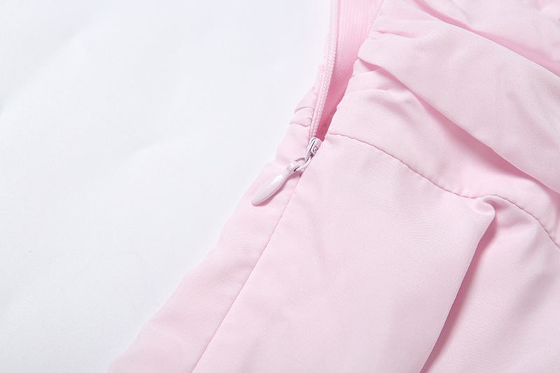 Solid Color Long Sleeve V-Neck Lace-Up Elegant Flower Decorated Mini Dress-consonak