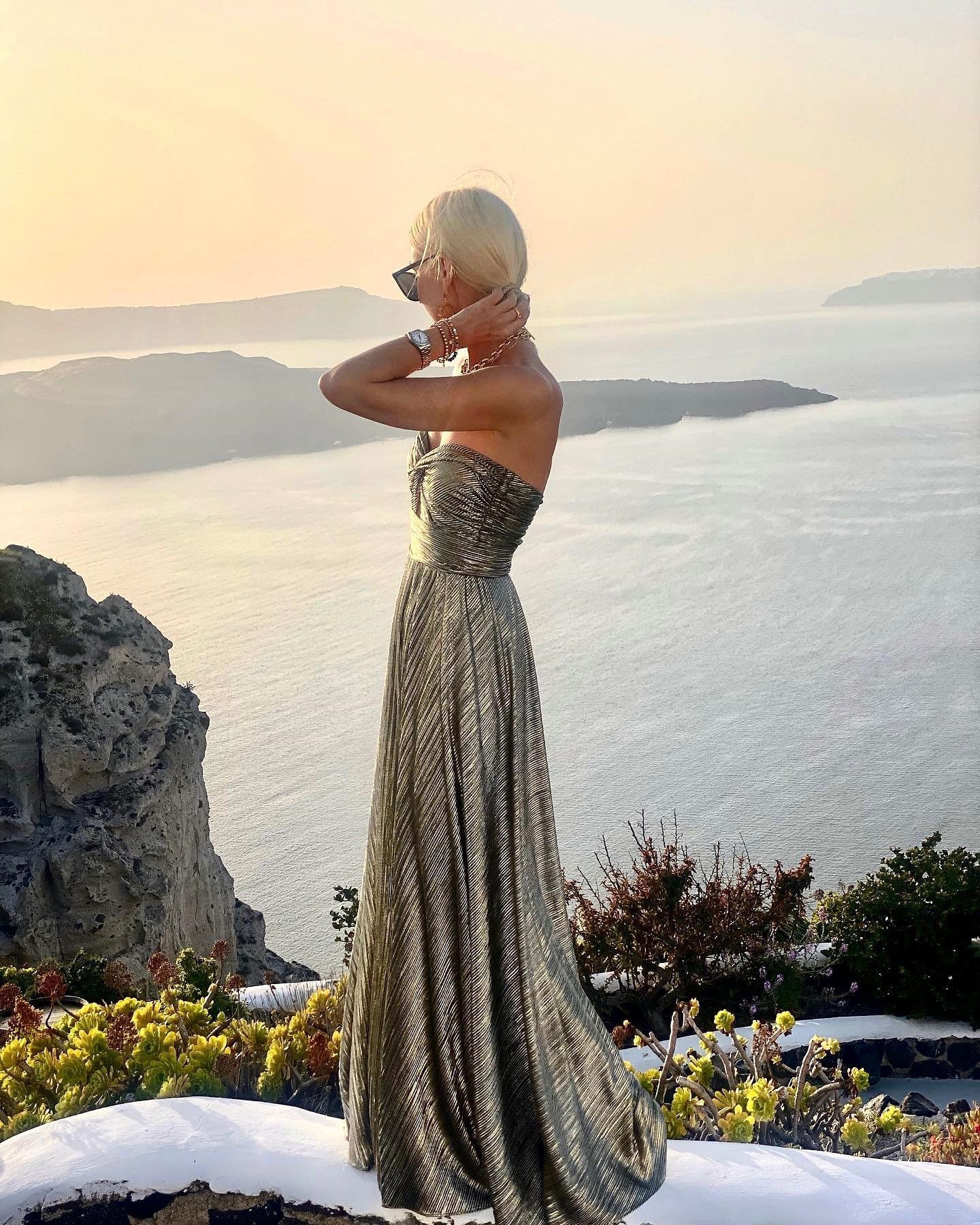 Women's new sexy wrapped chest bronzing solid color party dress INS casual swing dress-consonak