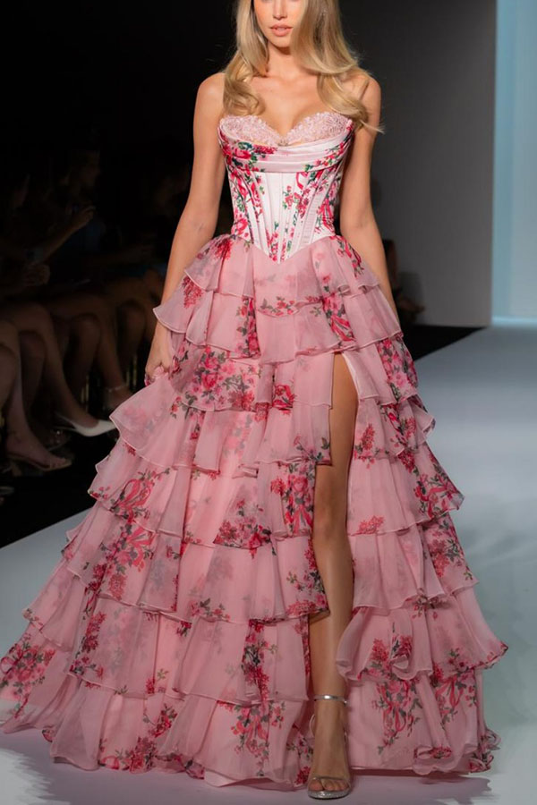 Sherri Hill Prom&Beyond And The Prom Store Perfect Instant Flower Off Shoulder Ruffle Dress-consonak