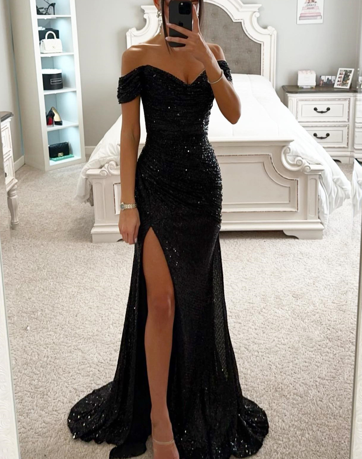 Women's new party sequins split fishtail dress INS casual tube top fashion dress women | Consonak