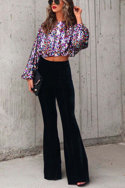 Dream Girl Sequin Crop Top-consonak