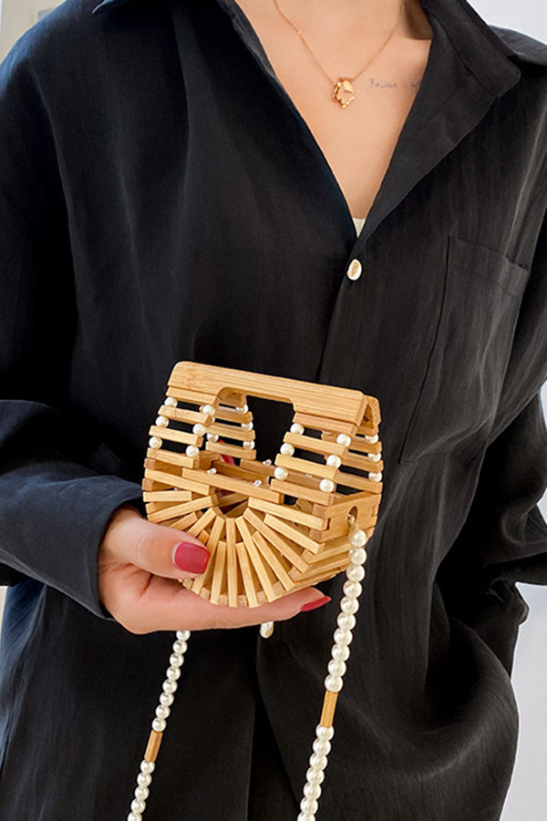Fashionable Bamboo Pearl Handbag-consonak