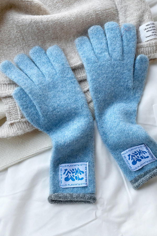 Solid Color Macaron Color Warm Knitted Touch Screen Gloves-consonak