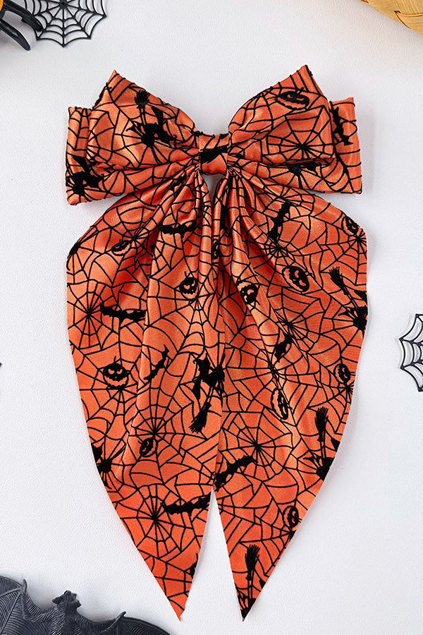 Halloween Spiderweb Bow Hair Clip-Consonak