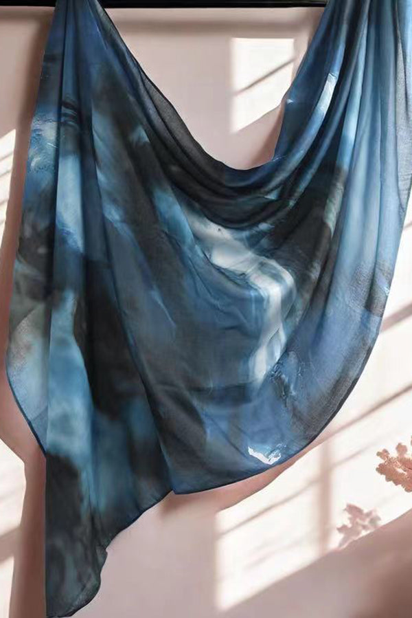 Watercolor Series Satin Shawl Scarf | Consonak