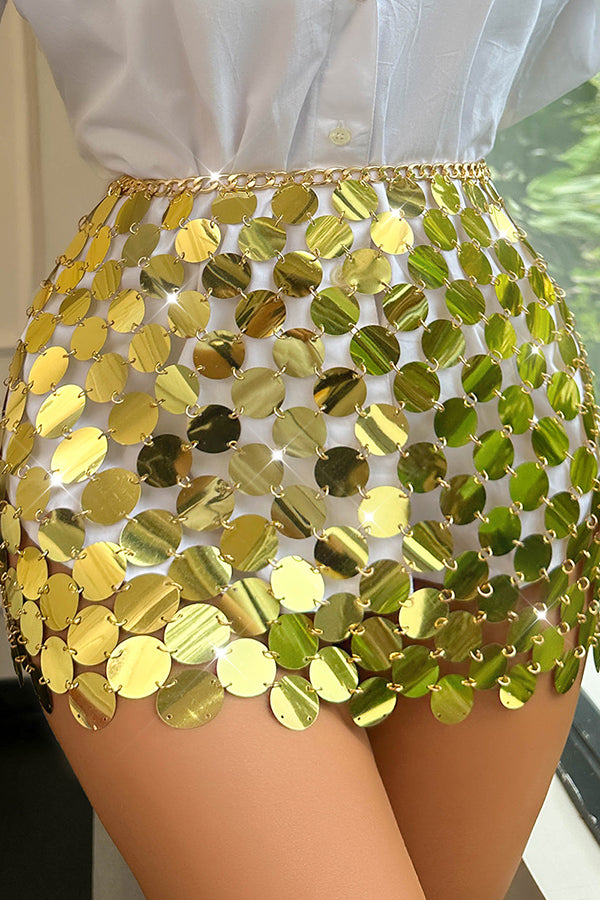 Sexy Sparkling Sequined Hollow Skirt | Consonak
