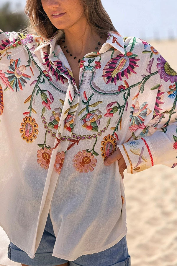 Wanderlust Floral Print Casual Shirt-Consonak