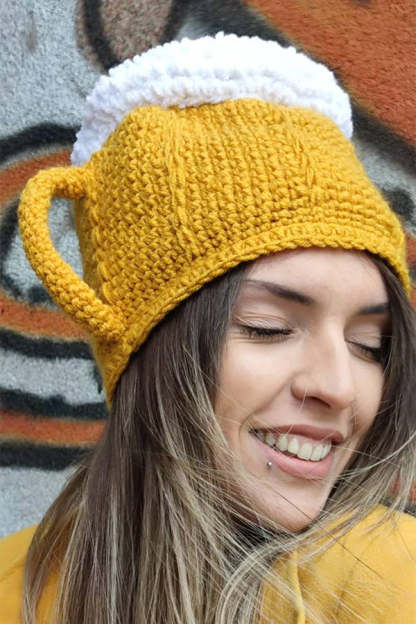 3D Cute Beer Mug Hat-consonak