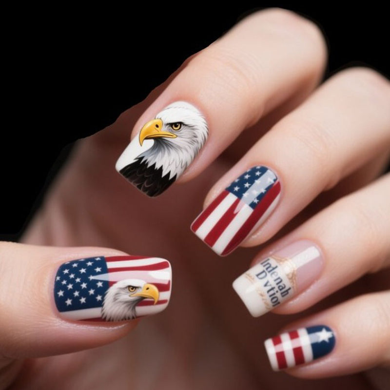 Independence Day Pattern Fashion Nail Art-consonak