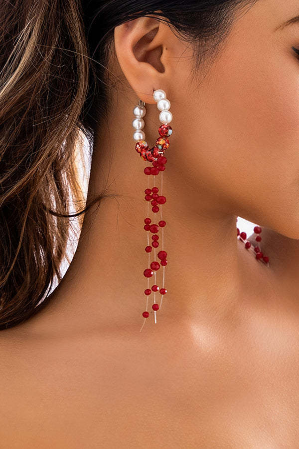 Halloween Gothic Blood Drop Pearl Necklace-consonak