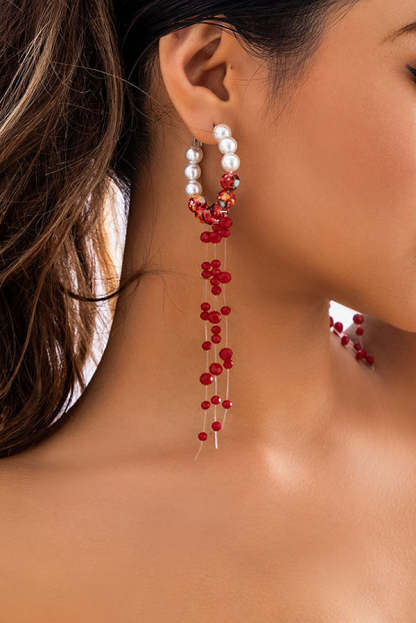 Halloween Gothic Blood Drop Pearl Necklace-consonak