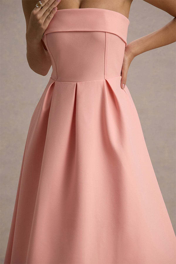 Celine Strapless Midi Dress-Consonak