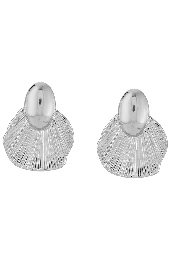 Fashion Stainless Steel Gold-plated Ginkgo Leaf Earrings-consonak