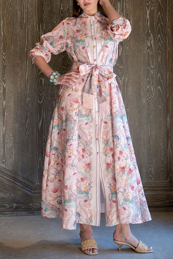 The Exclusive Patterned Shirt Dress – Belted Silhouette-Consonak