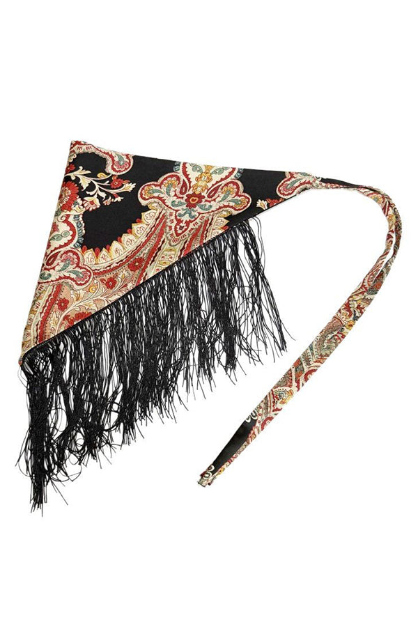 Bohemian-style Triangular Scarf Belt with Tassels-Consonak