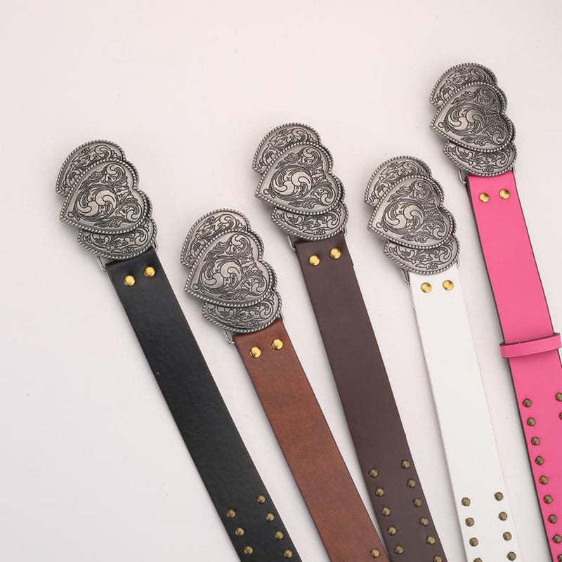 Personalized Rivet Pu Leather Fashion Belt-consonak