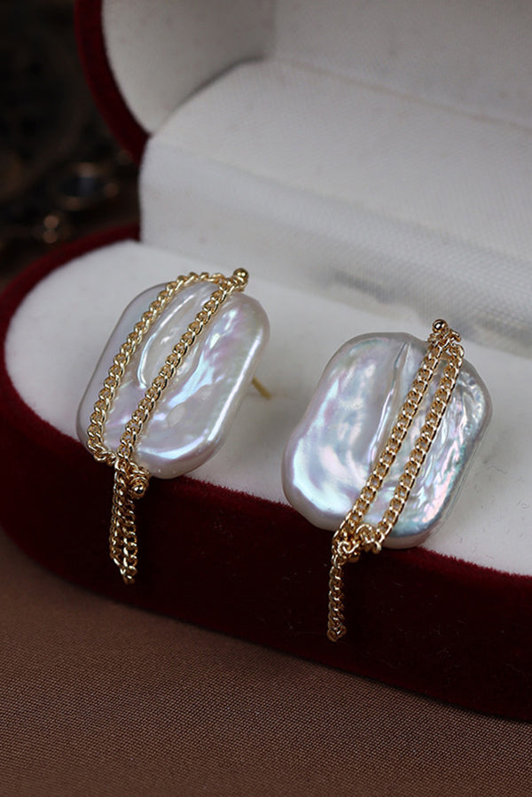 Pearl and Flower Earrings-Consonak