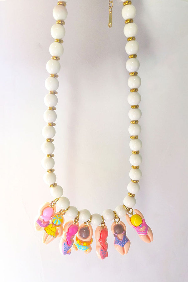 Versatile Cute Swimmer Beaded Necklace-consonak