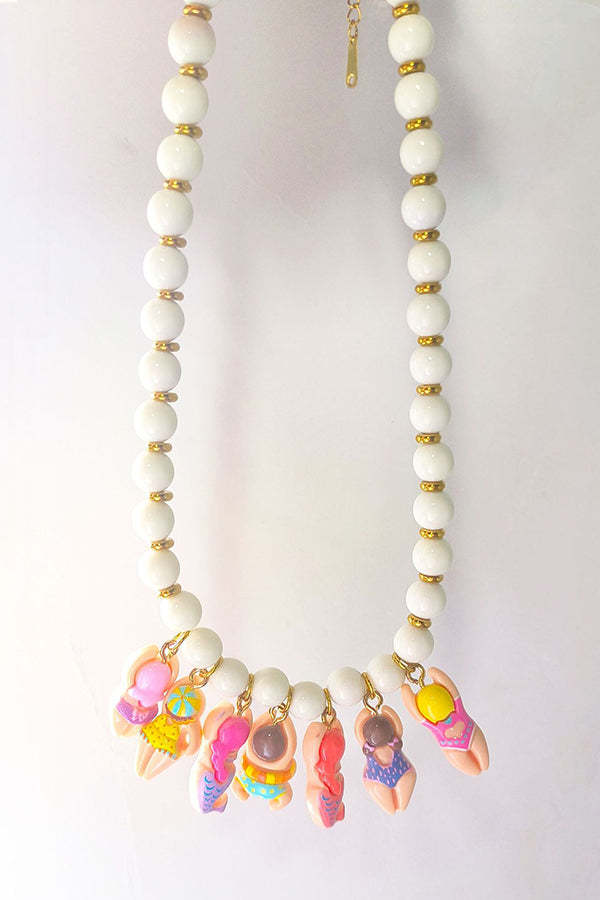 Versatile Cute Swimmer Beaded Necklace-consonak
