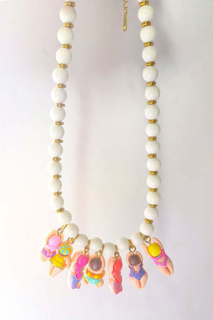 Versatile Cute Swimmer Beaded Necklace-consonak